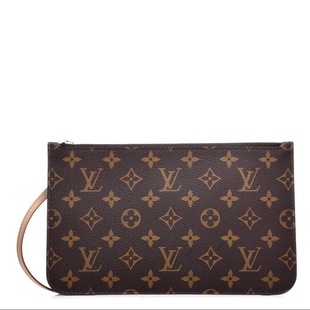 Authentic LOUIS VUITTON Monogram Canvas Wristlet